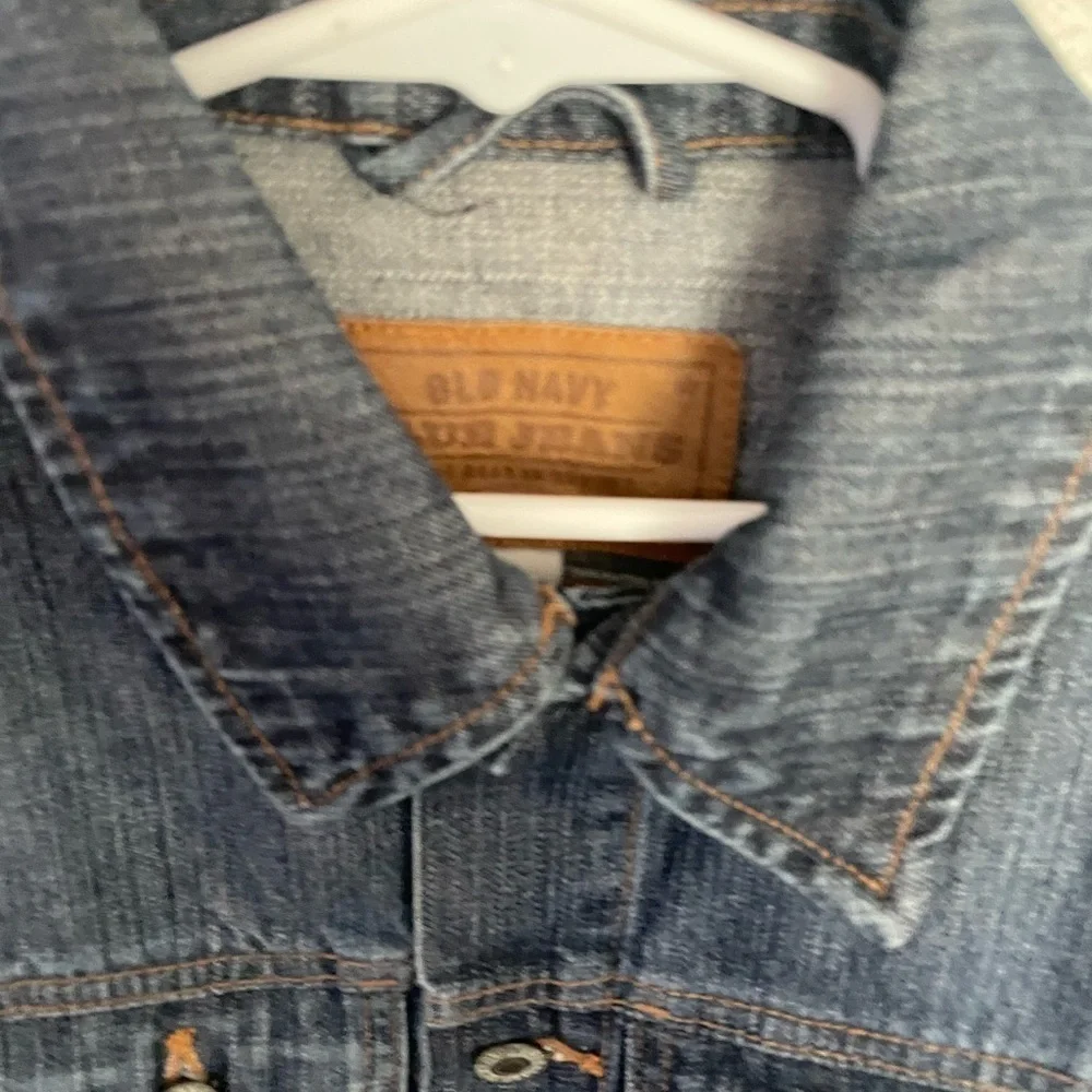 OLD NAVY dark denim jean trucker jacket size XS